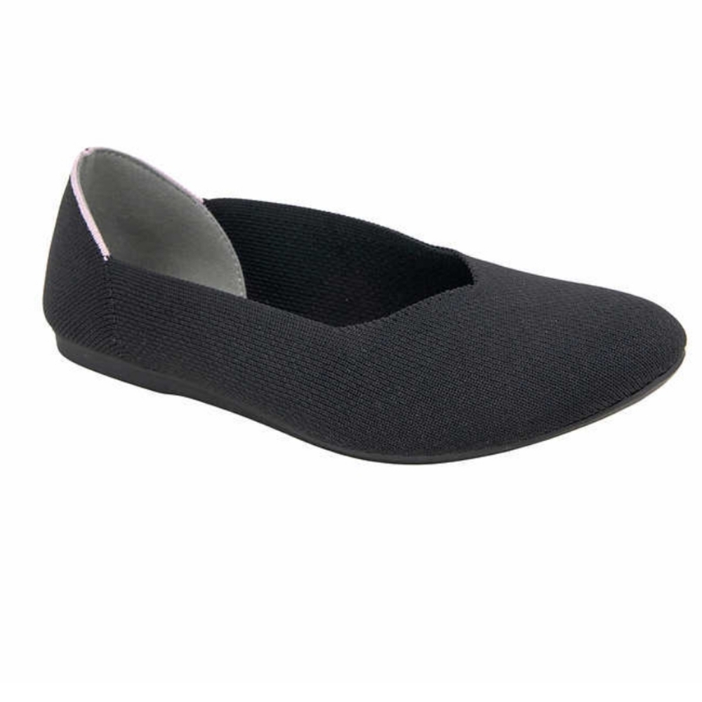JSport Women's Doreen Comfortable Ballet Flat Shoe Black